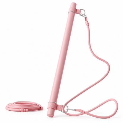 💖 Home Training | Plastic Pilates Bar | Pink Portable Resistance Stick