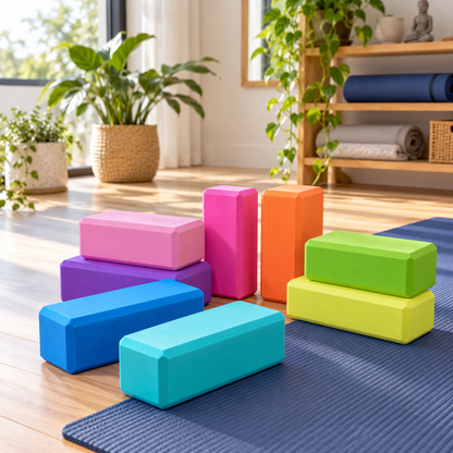 🌈 Yoga Support | EVA Foam Block | Vibrant Solid Yoga Brick