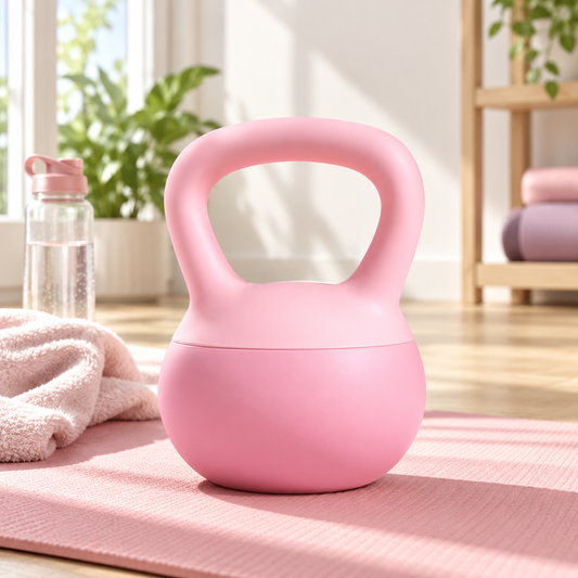 💪 Home Workout | Soft Coated Kettlebell | Quiet Pastel Weight Bell