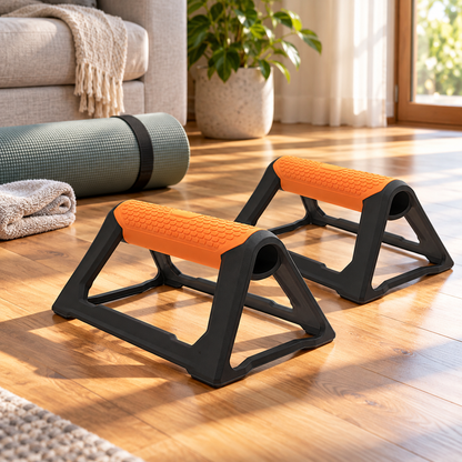 🏋️ Home Training | Heavy-Duty Plastic | Non-Slip Push-Up Stands