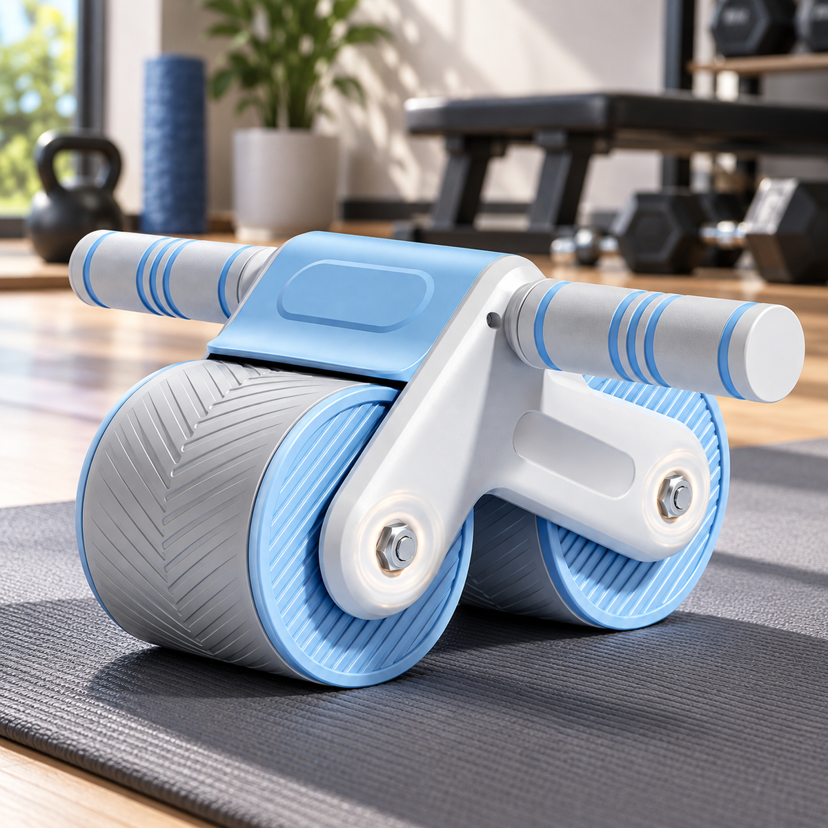 🩵 Core Training | Reinforced ABS Ab Roller | Self-Rebound Exercise Wheel