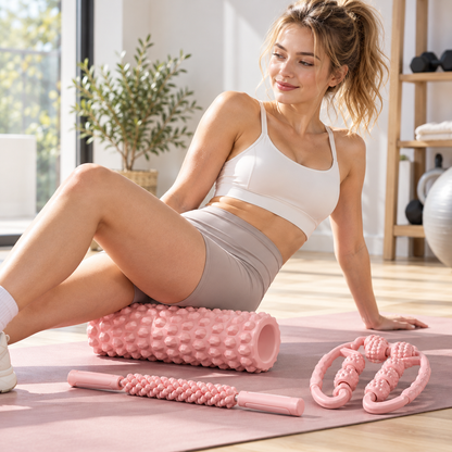 🌸 Muscle Recovery | EVA Massage Kit | Sakura Pink 3-in-1 Set