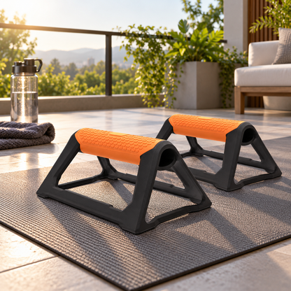🏋️ Home Training | Heavy-Duty Plastic | Non-Slip Push-Up Stands